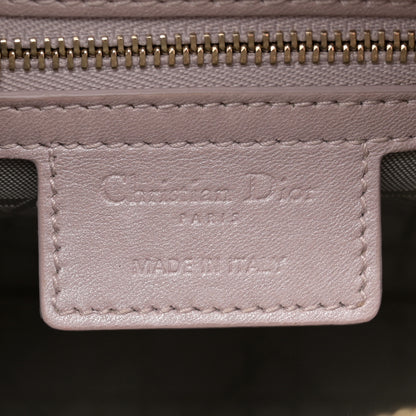 Christian Dior Pearly Lambskin Cannage Medium Lady Dior Lotus 6 of 13