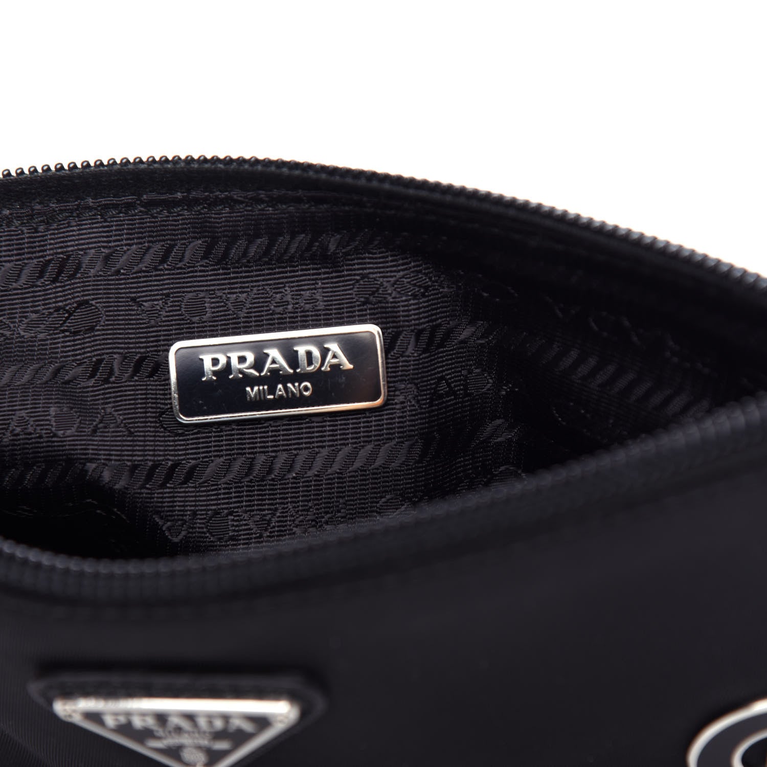 Prada Tessuto Nylon Smalto Pouch Black 6 of 7