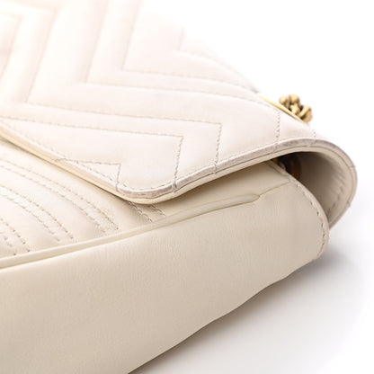 Gucci Calfskin Matelasse Medium GG Marmont Shoulder Bag White 18 of 18