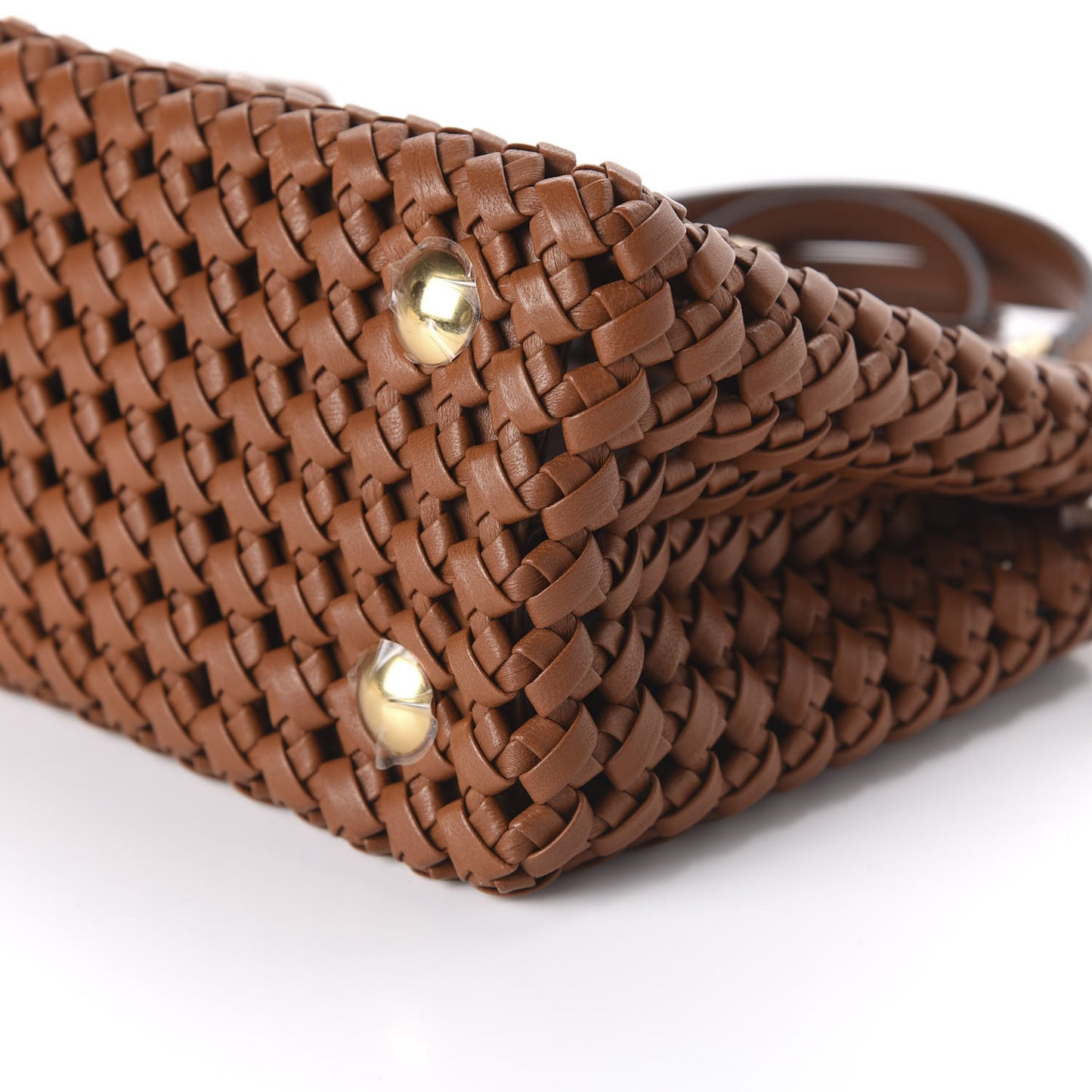 Nappa Mini Interlace Peekaboo Iconic Satchel Brown