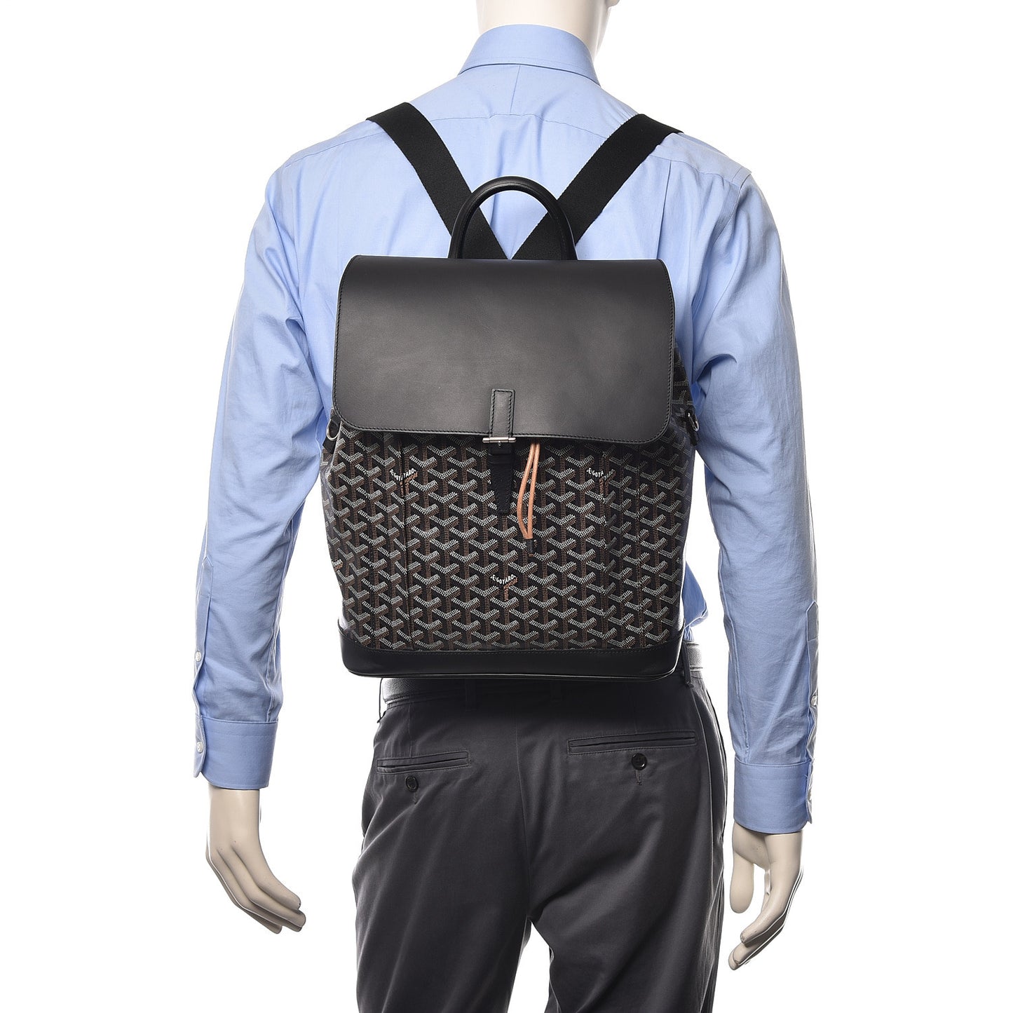 Goyardine Calfskin Alpin MM Backpack Black