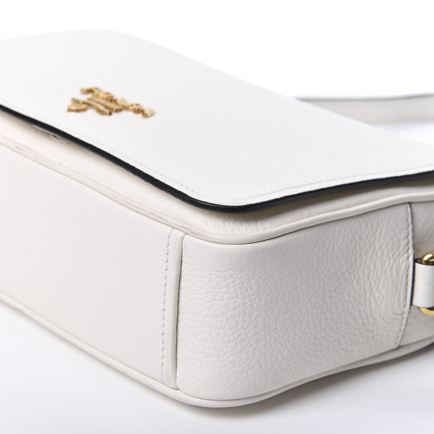 Vitello Phenix Flap Crossbody White