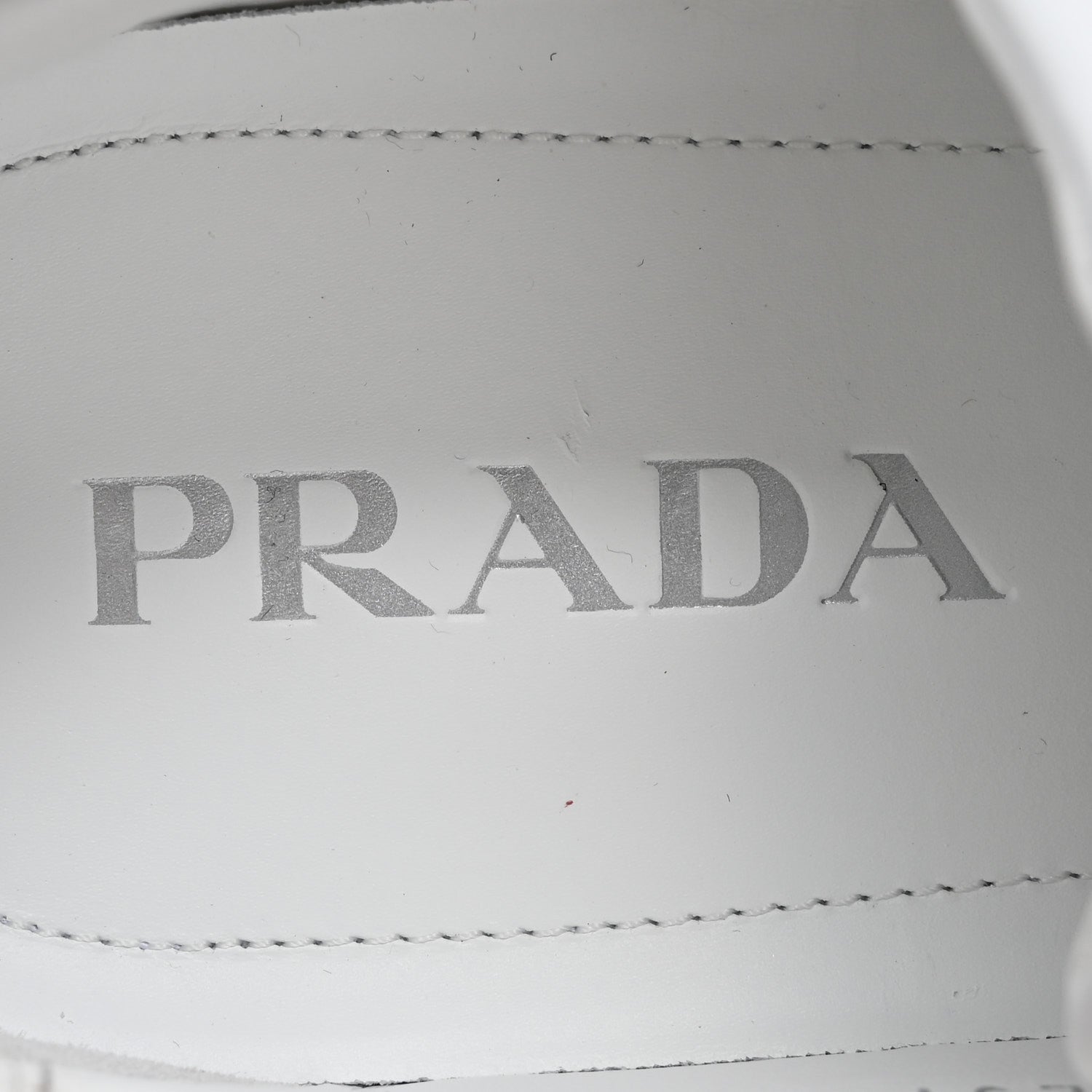 Prada Spazzolato Rois Triangle Logo Mens Low Top  Sneakers 9.5 White Black 7 of 14