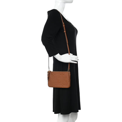Louis Vuitton Empreinte Monogram Giant Double Zip Pochette Caramel 2 of 12