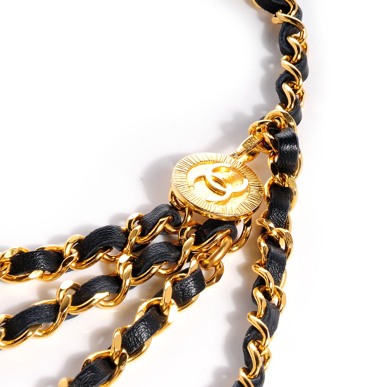 Chanel Lambskin Triple Chain Link CC Belt Gold 4 of 7