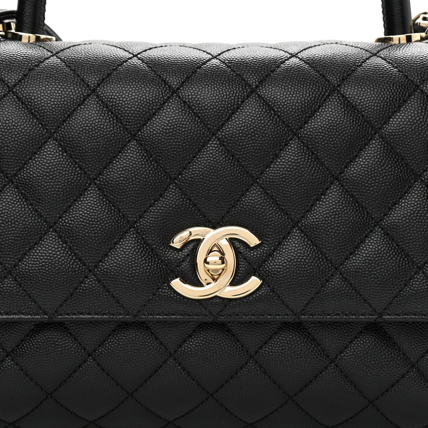 Chanel Caviar Quilted Small Coco Handle Flap Black 8 of 13
