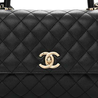 Chanel Caviar Quilted Small Coco Handle Flap Black 8 of 13