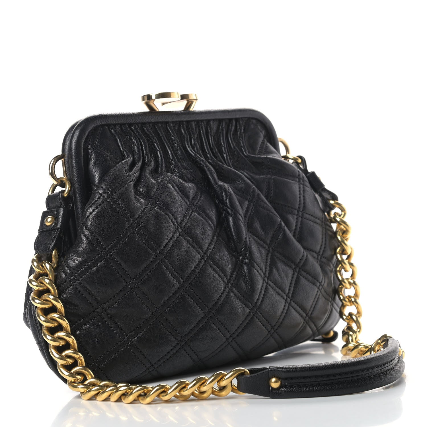 Marc Jacobs Calfskin Quilted Little Stam Black 2 of 9