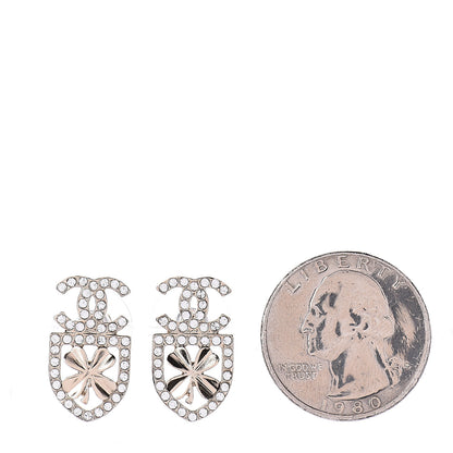 Chanel Crystal CC Sergeant Earrings Gold 2 of 4