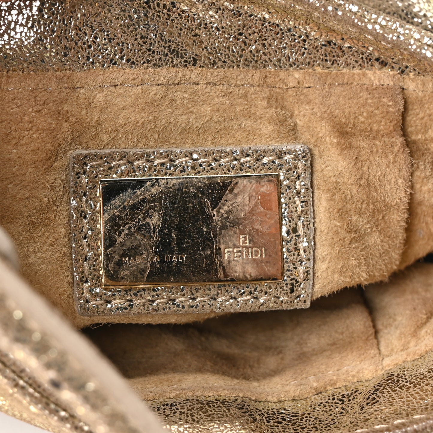 Metallic Nappa Mini Chef Shoulder Bag Gold
