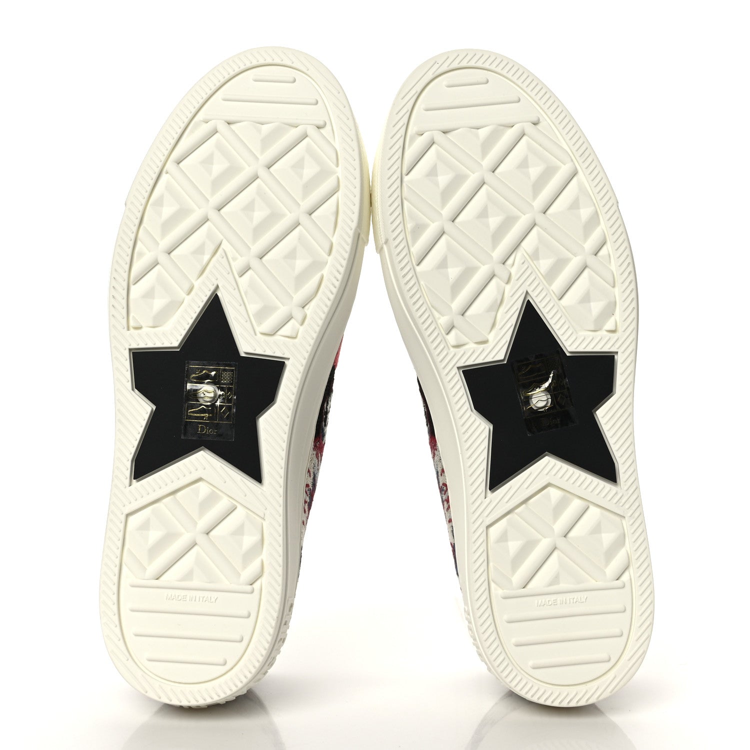 Christian Dior Cotton Floral Pop Embroidered Walk'N'Dior Low Top Sneakers 38.5 Red Multicolor 5 of 8