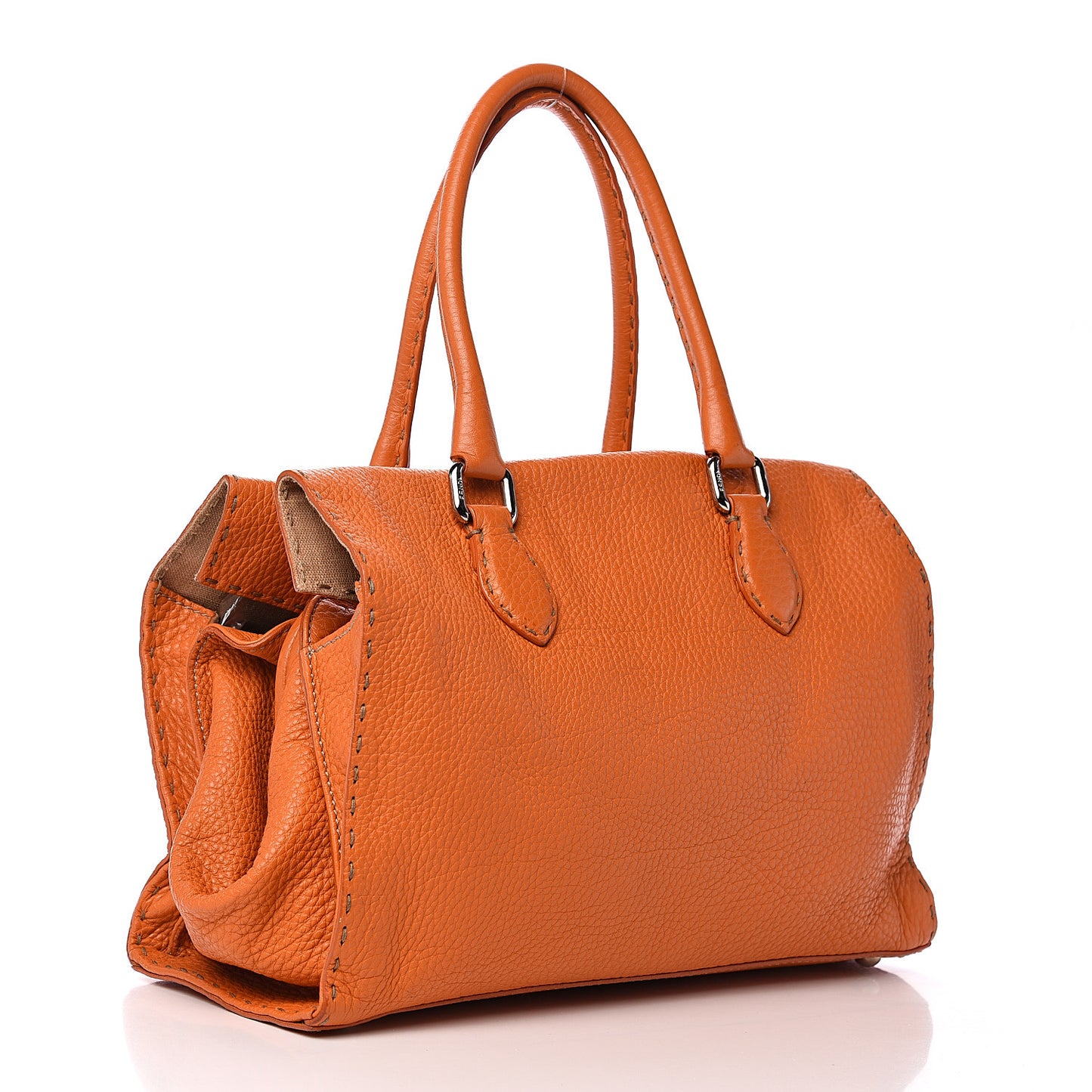 Calfskin Romano Selleria Firenze Frame Bag Orange