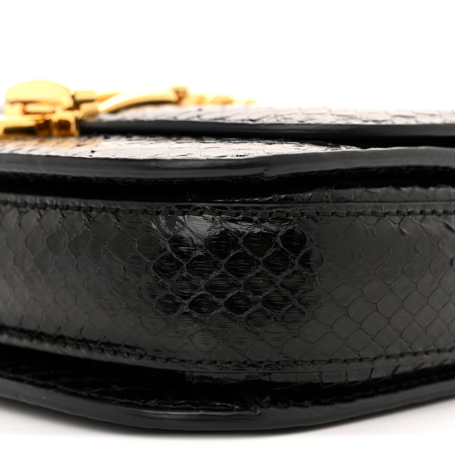Gucci Snakeskin Mini Sylvie 1969 Messenger Bag Black 10 of 13