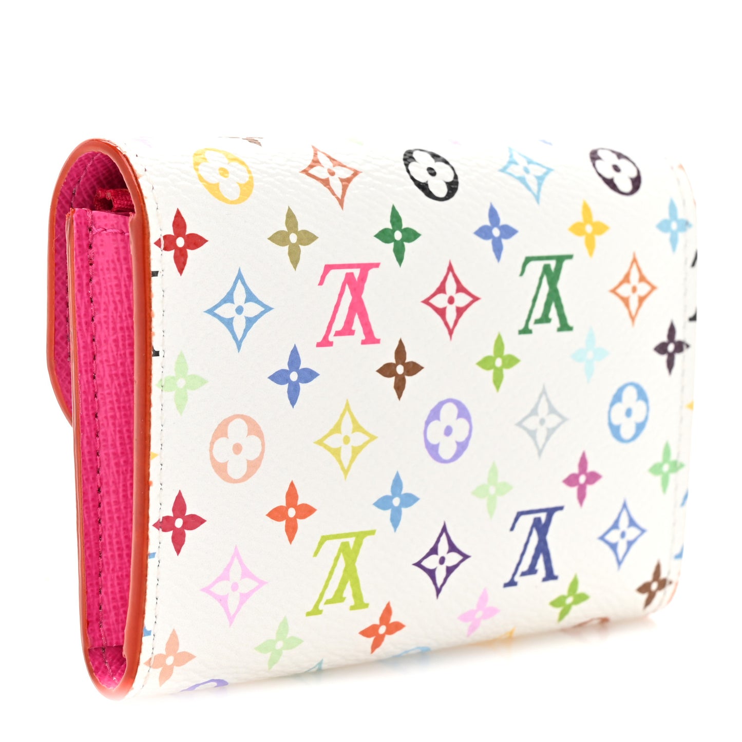 LV X TM Monogram Multicolor Rosalie Coin Purse White Kawaii Pink