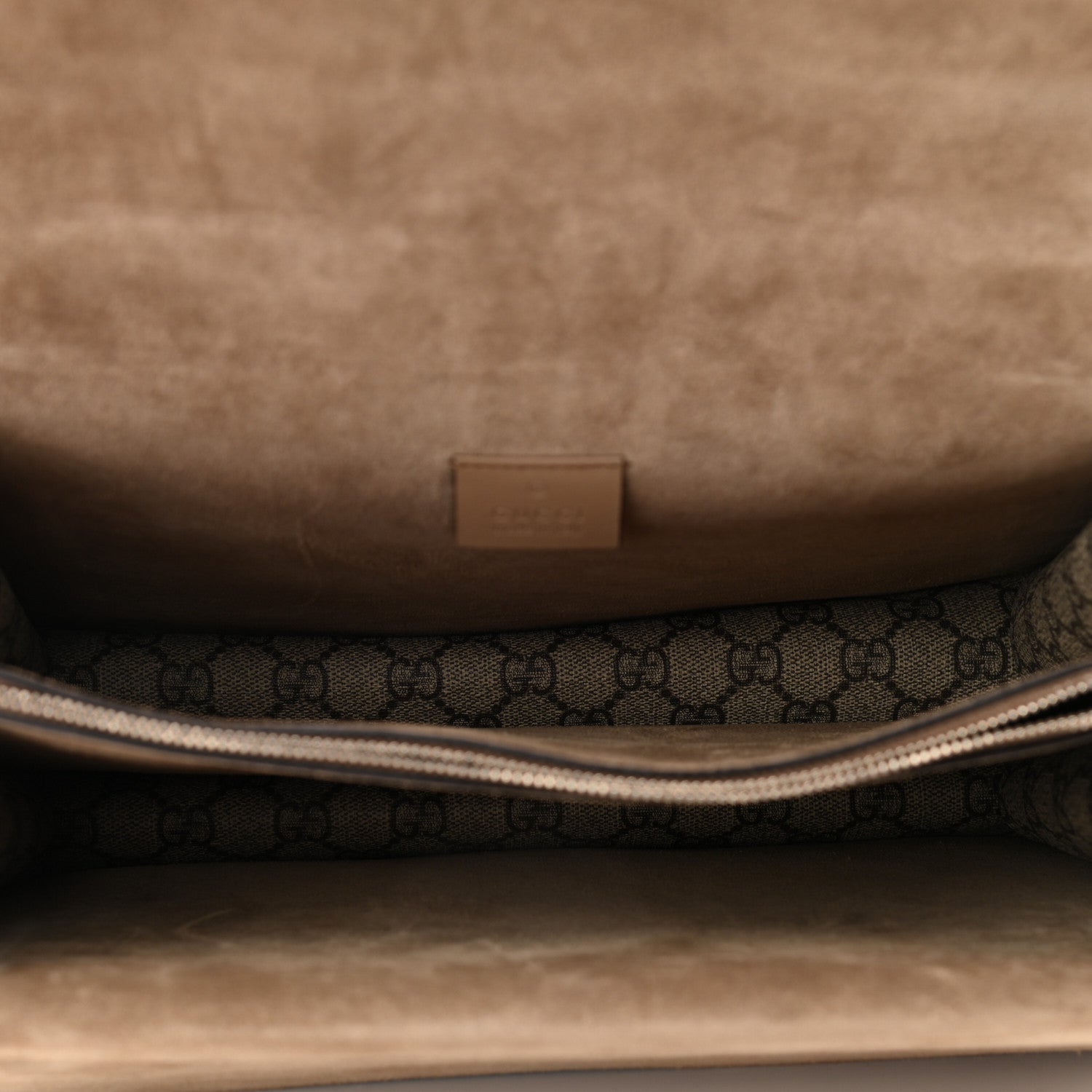 Gucci GG Supreme Monogram Medium Dionysus Shoulder Bag Taupe 5 of 12