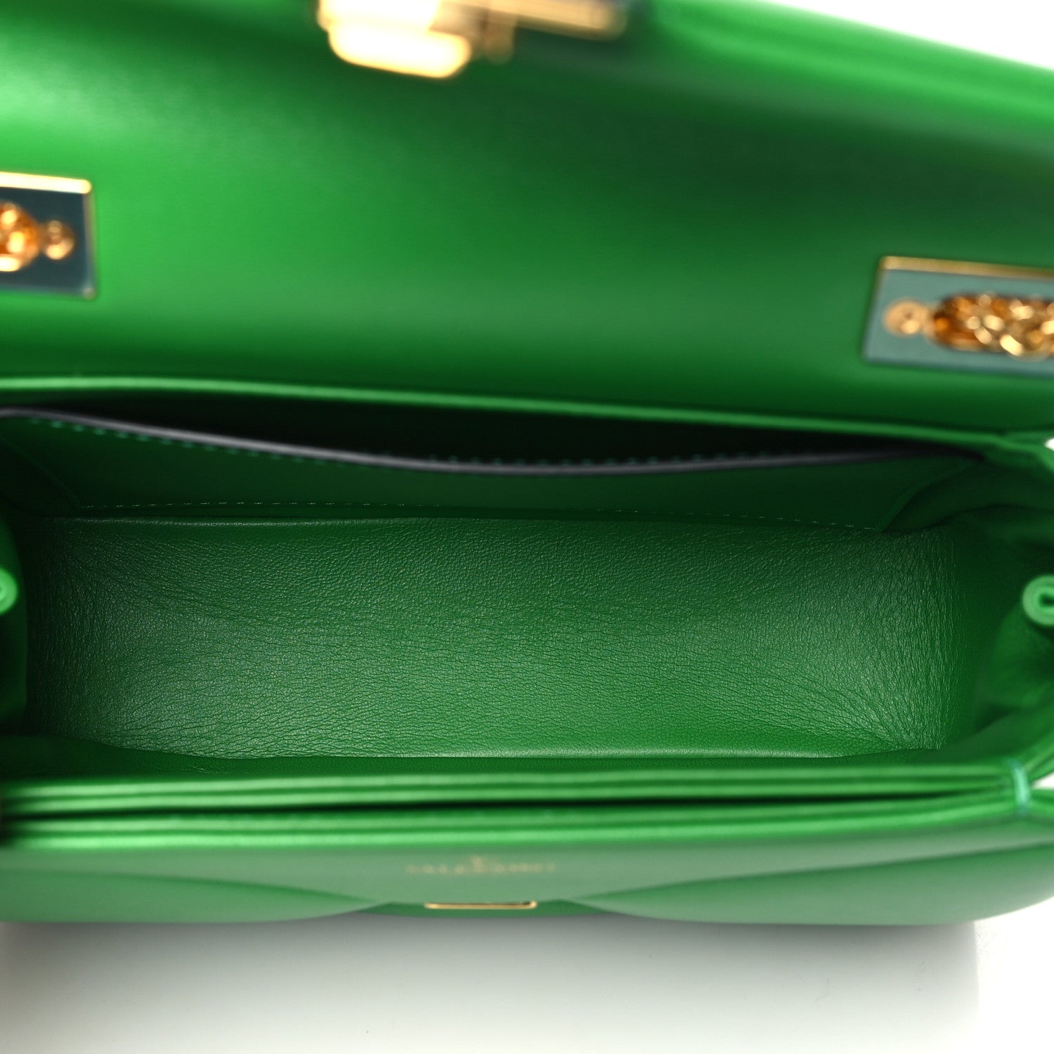 Valentino Garavani Nappa One Stud Chain Clutch Gea Green 5 of 9