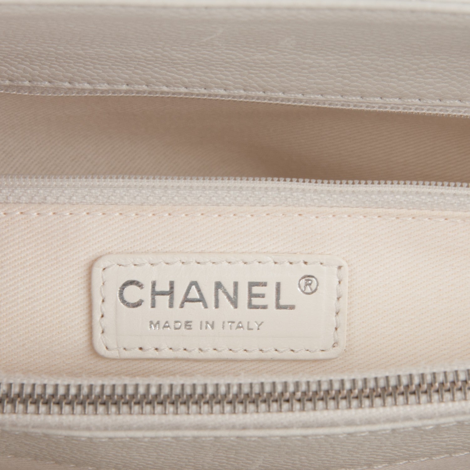 Chanel Caviar Quilted Grand Shopping Tote GST White 6 of 11