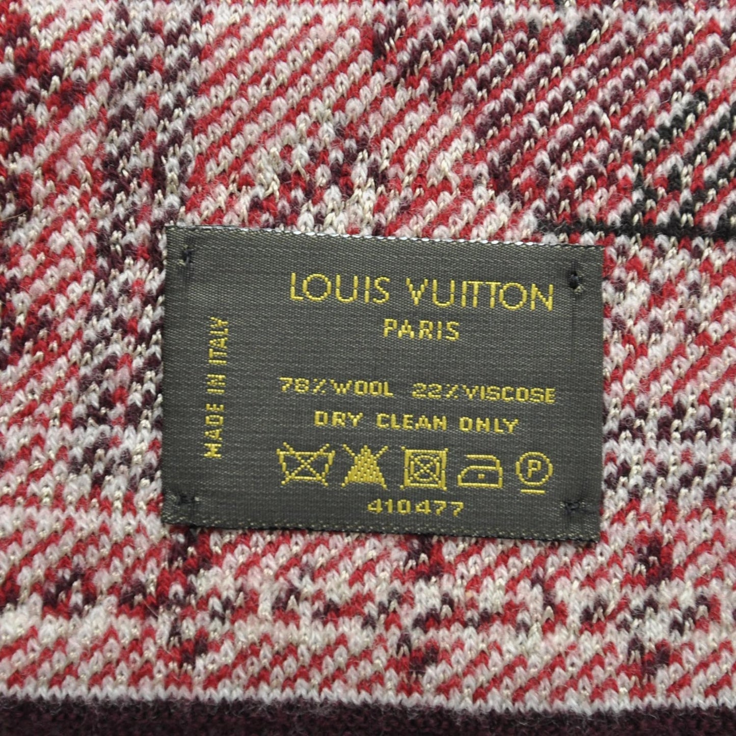 Wool Maille Flocon Scarf Scandinavian Red