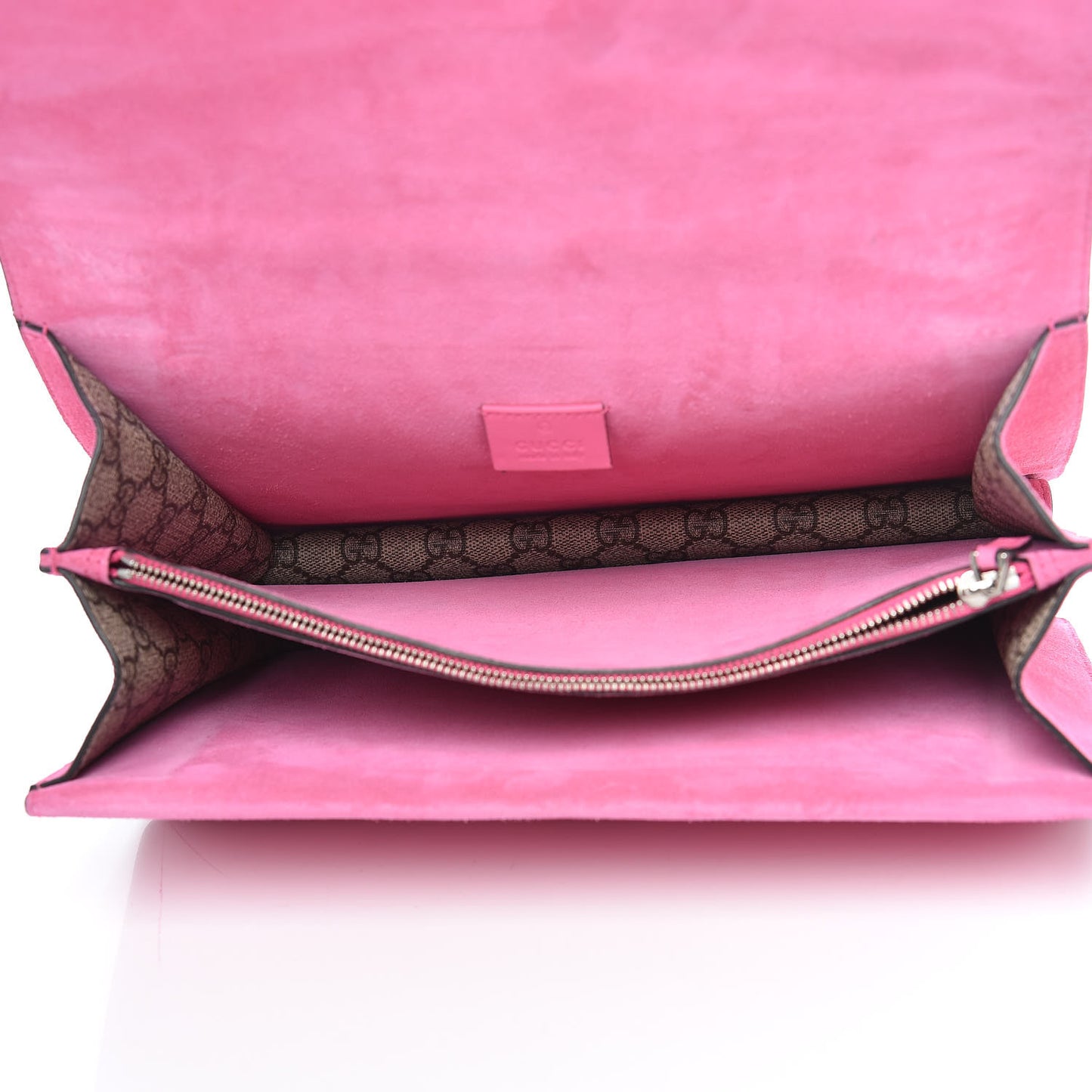 GG Supreme Monogram Suede Pierced Heart Embroidered Medium Dionysus Shoulder Bag Beige Ebony Pink Tropical Flower