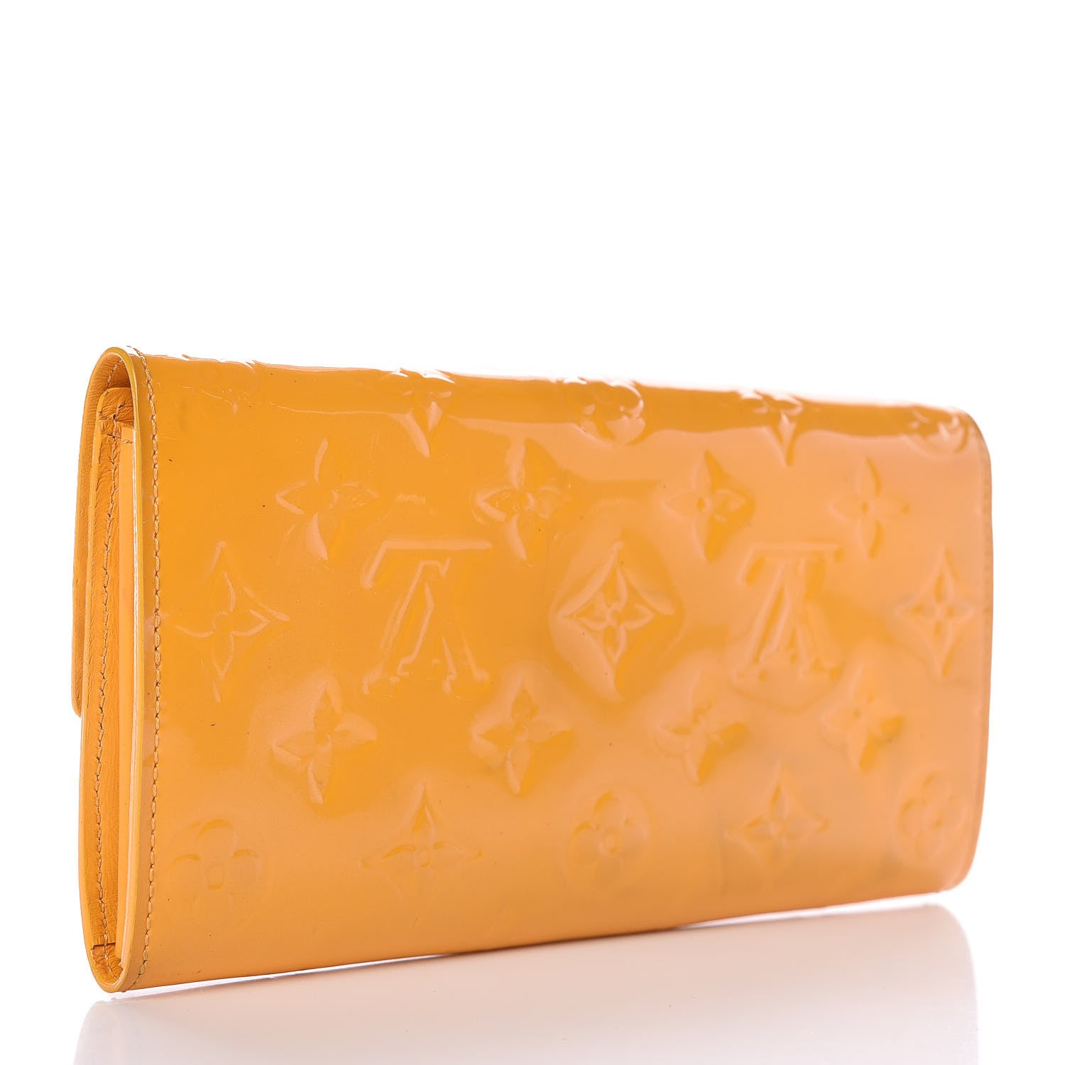 Louis Vuitton Vernis Sarah Wallet Jaune Passion 3 of 14