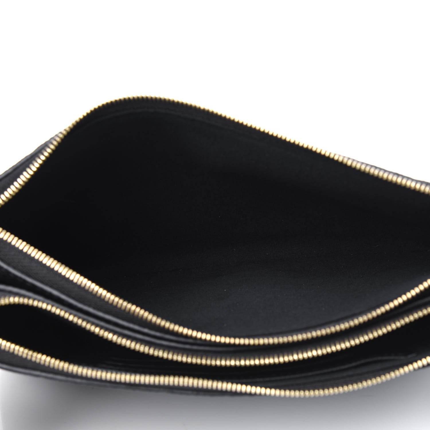 Louis Vuitton Empreinte Double Zip Pochette Black 4 of 9