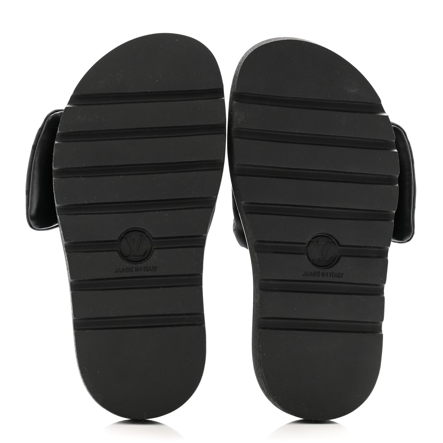 Nylon Monogram Womens Pool Pillow Comfort Mules 37 Black