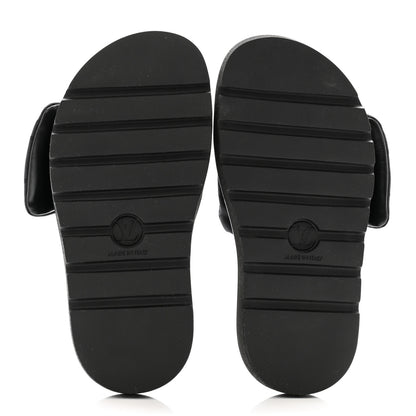 Louis Vuitton Nylon Monogram Womens Pool Pillow Comfort Mules 37 Black 5 of 9