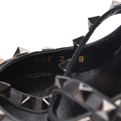 Valentino Garavani Nappa Rockstud Ankle Strap Pumps 38 Black 9 of 13