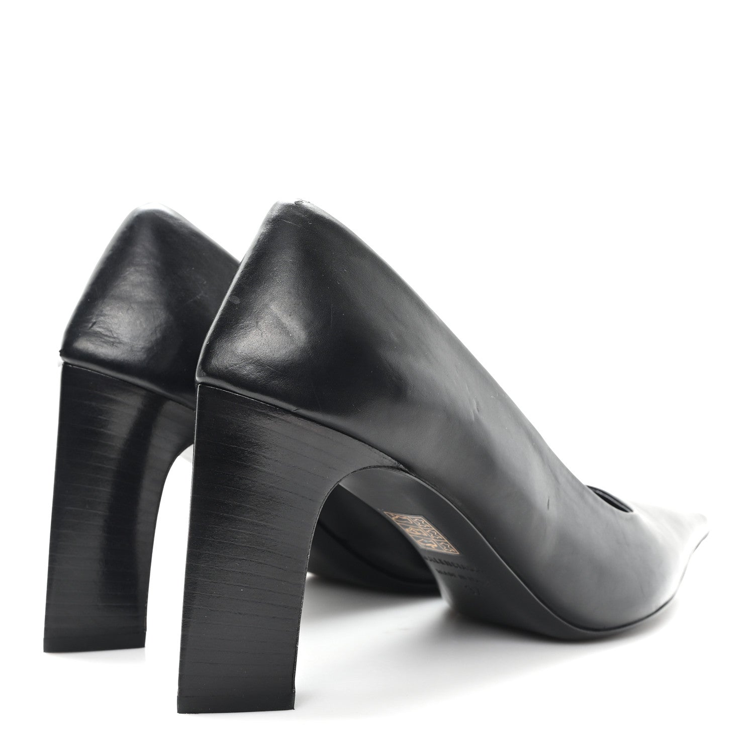 Balenciaga Calfskin Blade Knife Pumps 37 Black 5 of 10