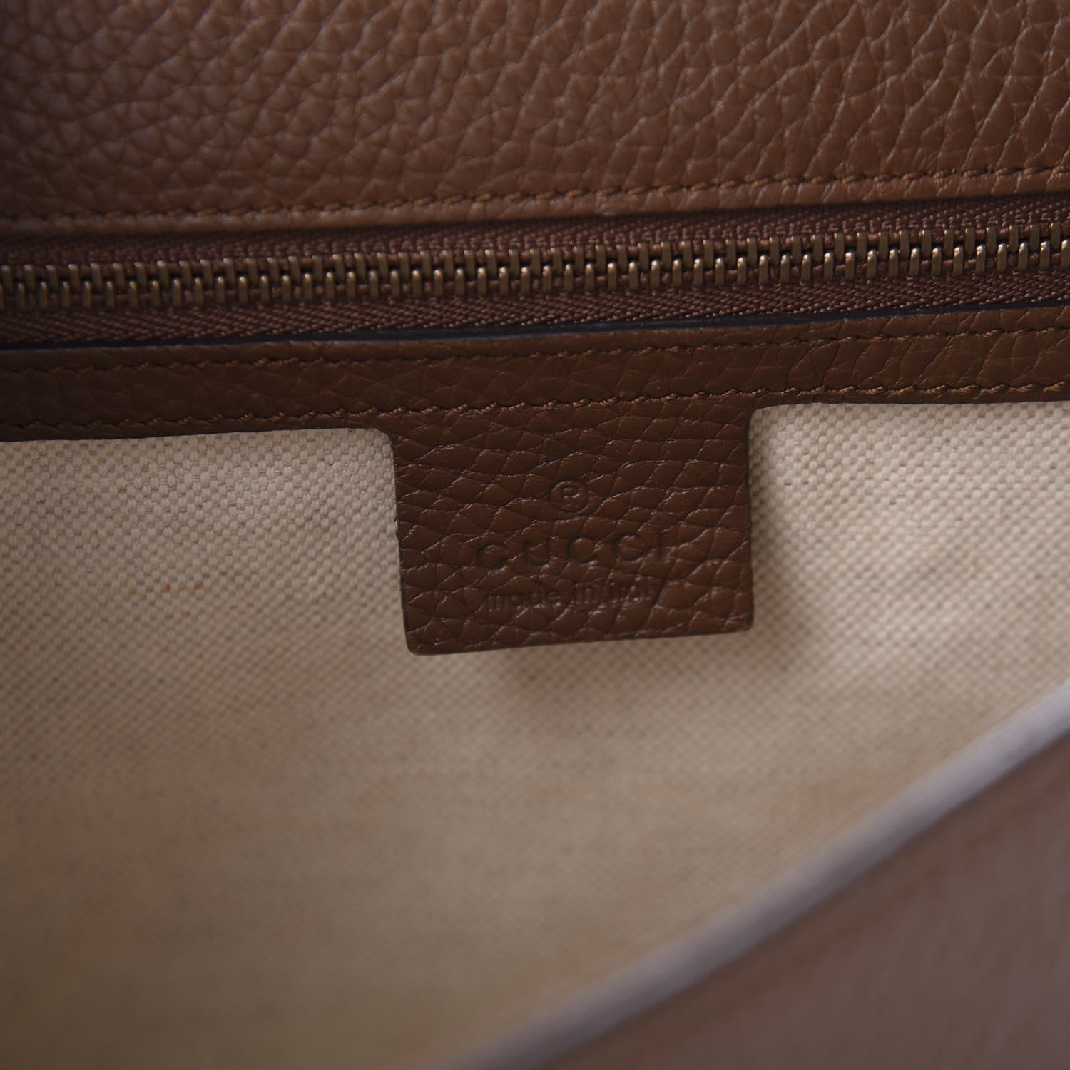 Gucci Calfskin Small GG Marmont Top Handle Bag Brown 9 of 16