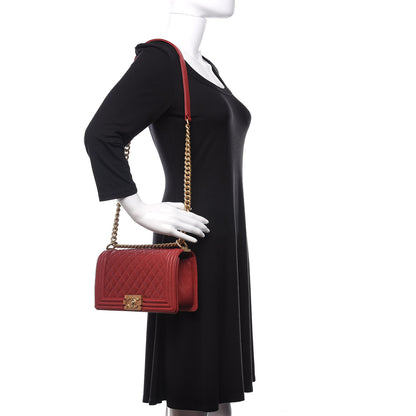 Chanel Caviar Quilted Medium Boy Flap Dark Red 2 of 11