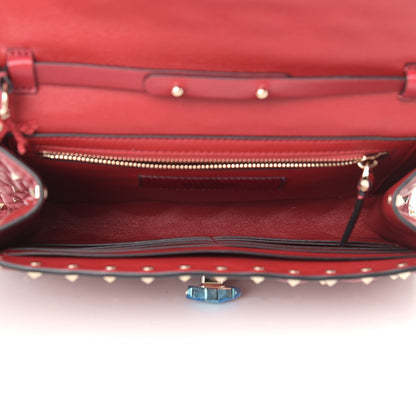 Valentino Garavani Nappa Rockstud Spike Wallet on Chain Rosso Valentino 5 of 9