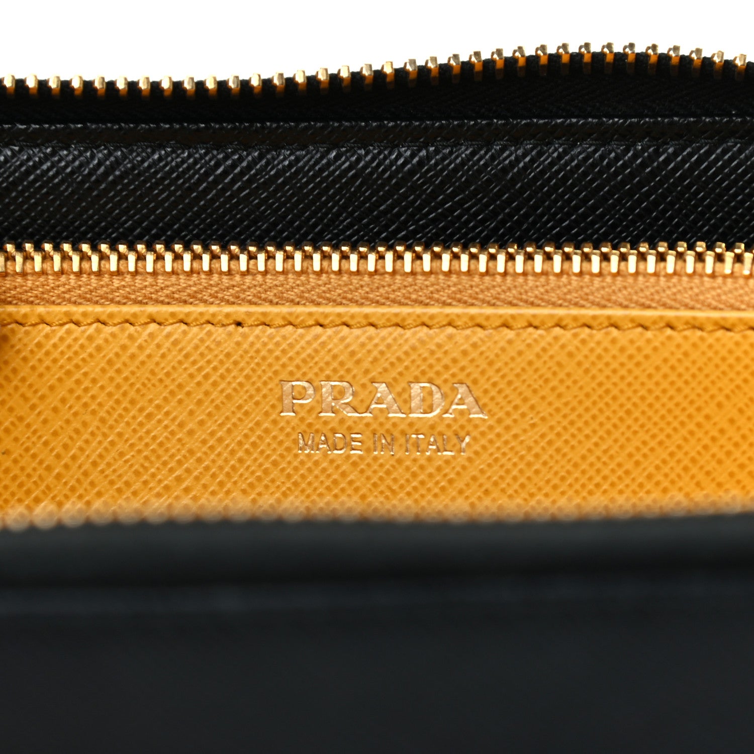 Prada Saffiano Robot Continental Zip Around Wallet Black 6 of 8