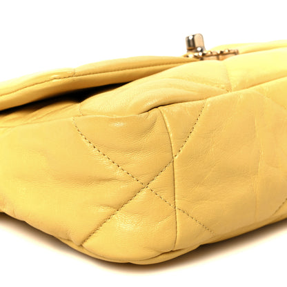 Chanel Lambskin Quilted Medium Chanel 19 Flap Yellow 9 of 10