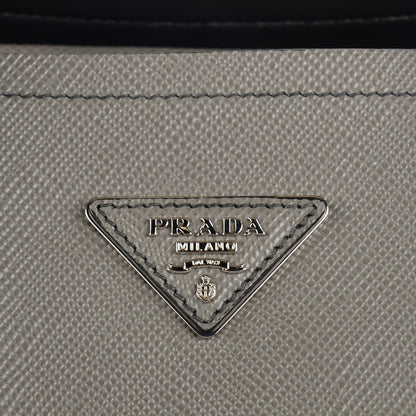 Prada Saffiano Cuir Large Double Bag Marmo 6 of 9