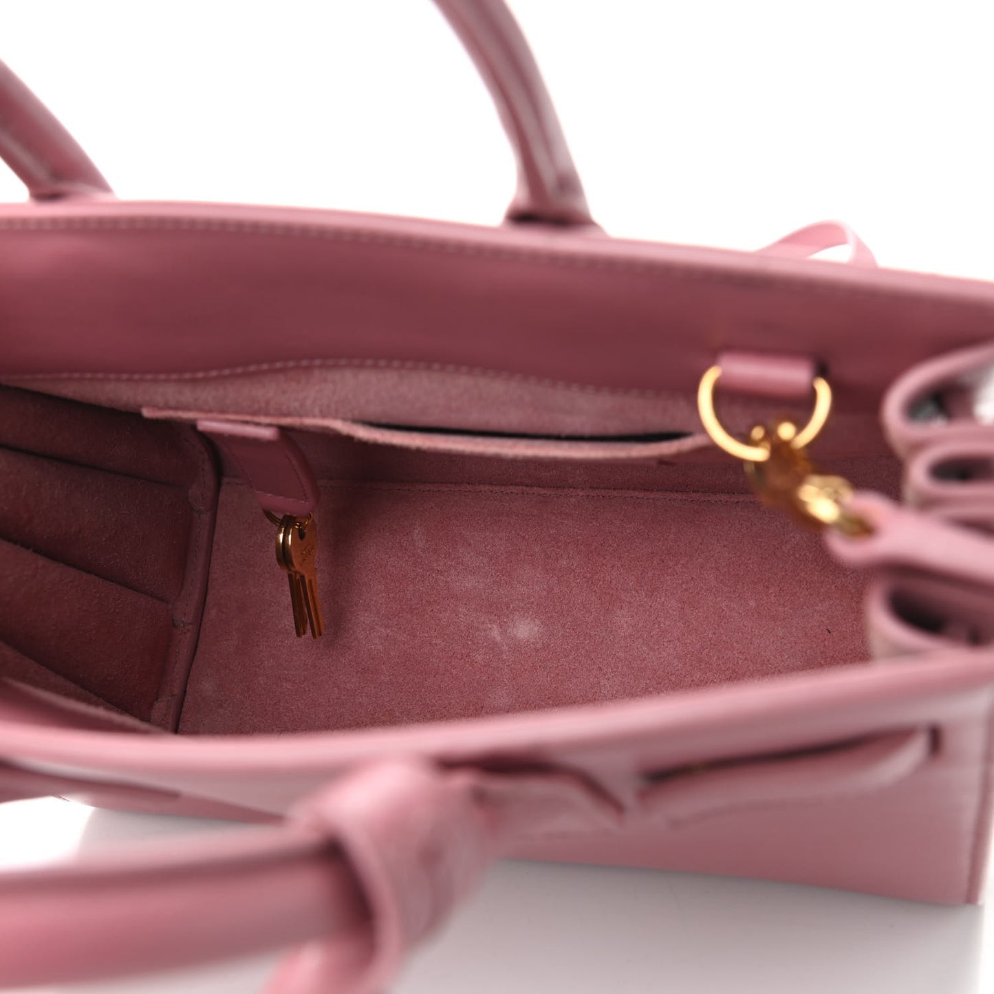 Smooth Calfskin Nano Sac De Jour Rose Dark