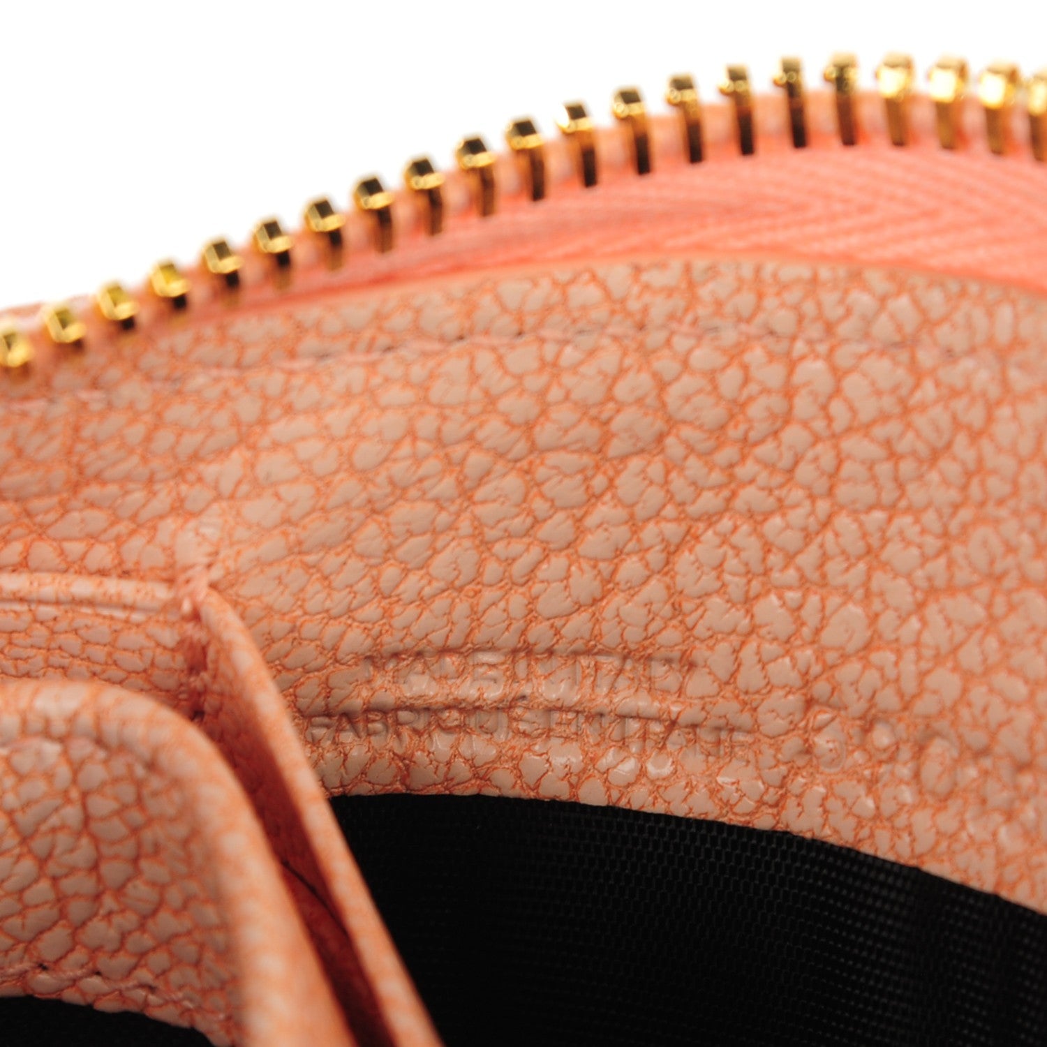 Balenciaga Chevre Metallic Edge Zip Around Wallet Rose Corail 8 of 8