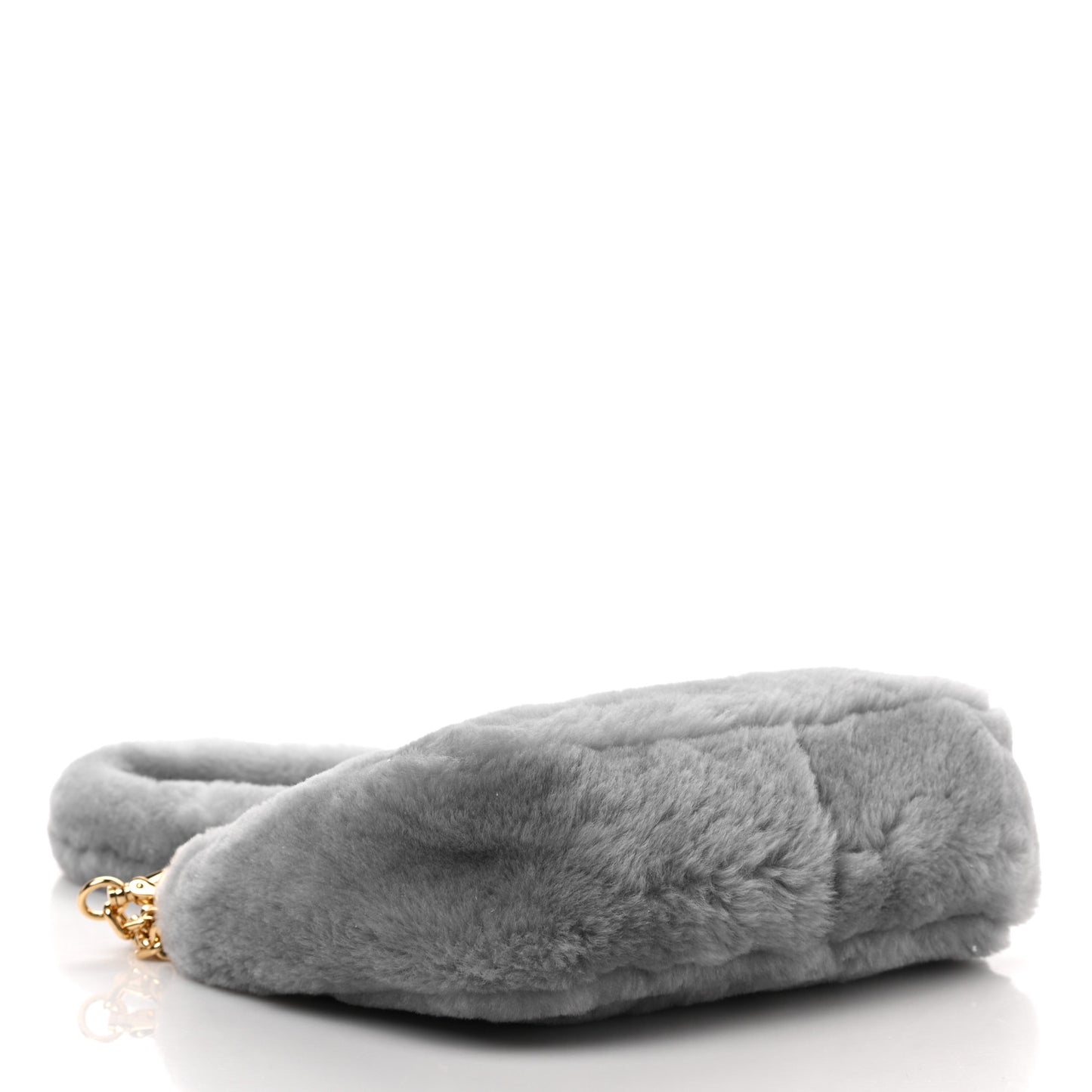 Shearling Nappa Mini Re-Edition Shoulder Bag Fiordaliso