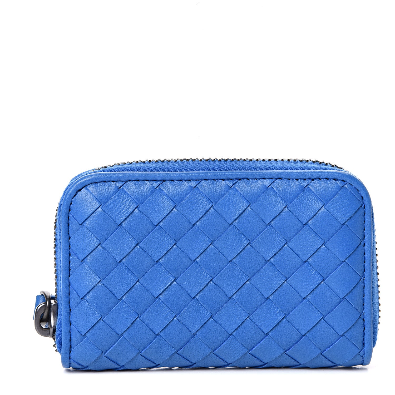 Bottega Veneta Nappa Intrecciato Zip Around Coin Purse Bleuette 1 of 7
