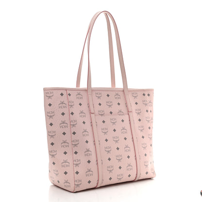 MCM Visetos Toni Shopper Tote Powder Pink 3 of 13