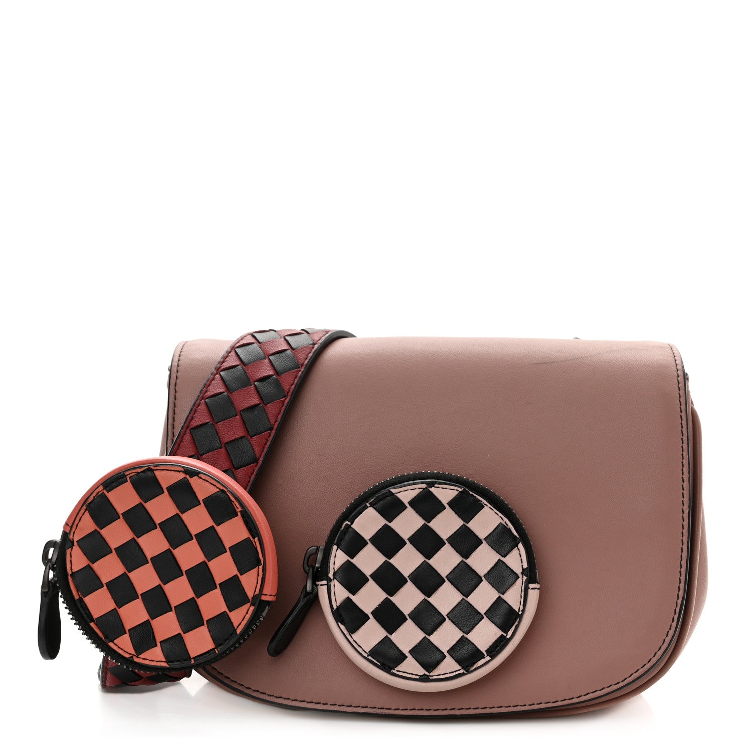 Bottega Veneta Nappa Intrecciato Luna Crossbody Pouch Multicolor 1 of 12