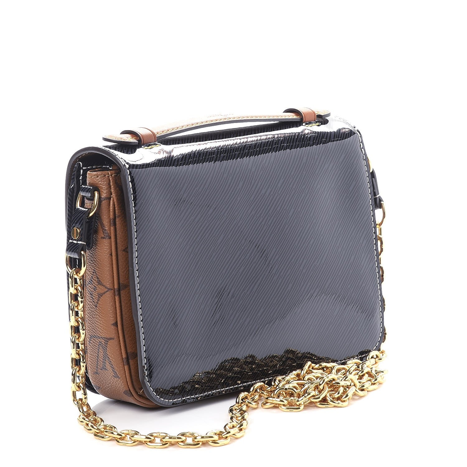 Louis Vuitton Shiny Epi Reverse Monogram Pochette Metis Mini Marine 3 of 7
