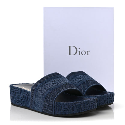 Christian Dior Oblique Denim D-Way Platform Sandal 42 Blue 10 of 10
