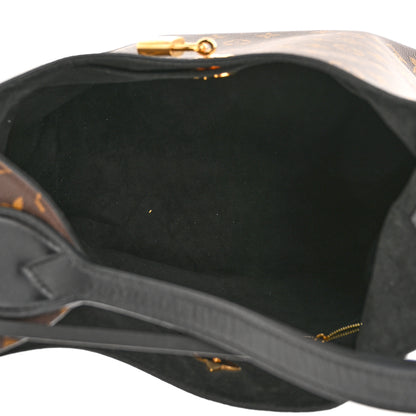 Louis Vuitton Monogram Flower Hobo Black 5 of 10