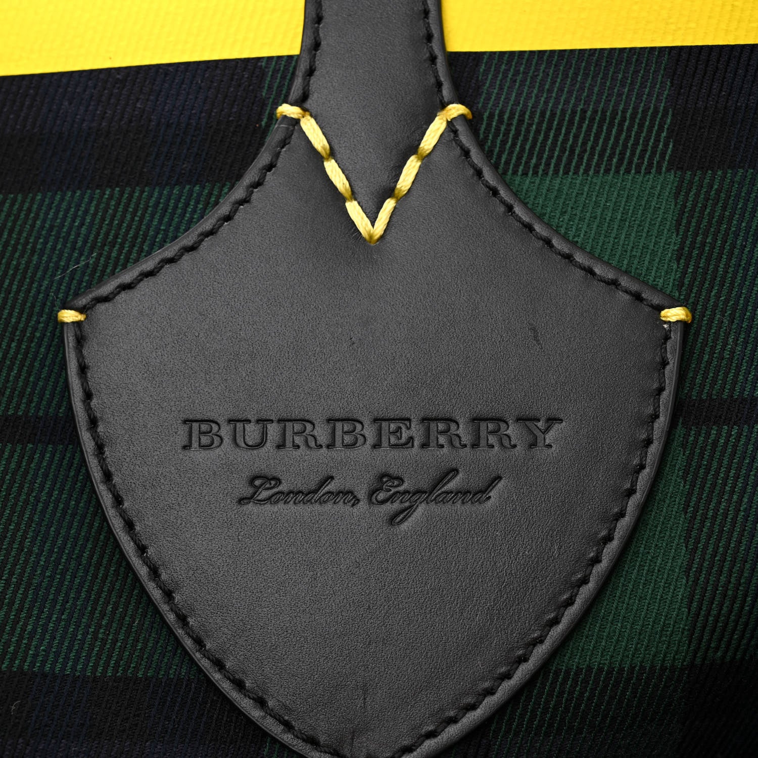 Burberry Vintage Check Medium The Giant Reversible Tote Racing Green Cobalt Blue 6 of 10