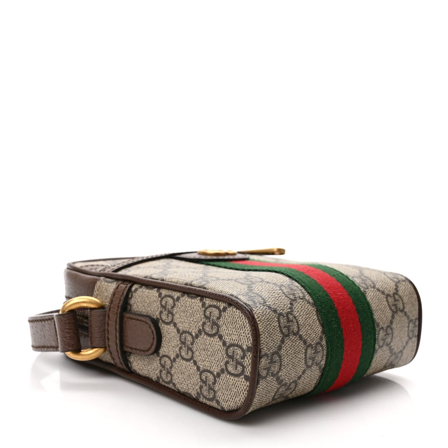 GG Supreme Monogram Web Mini Ophidia Messenger Brown