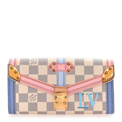 Louis Vuitton Damier Azur Summer Trunks Sarah Wallet NM 1 of 7
