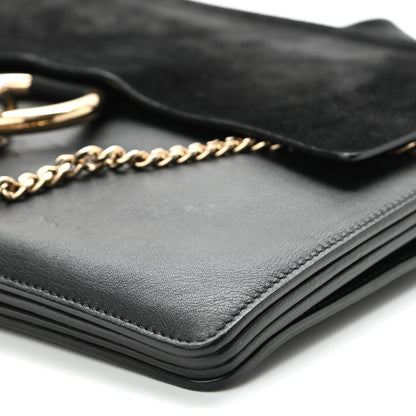 Chloe Suede Calfskin Medium Faye Shoulder Bag Black 10 of 14