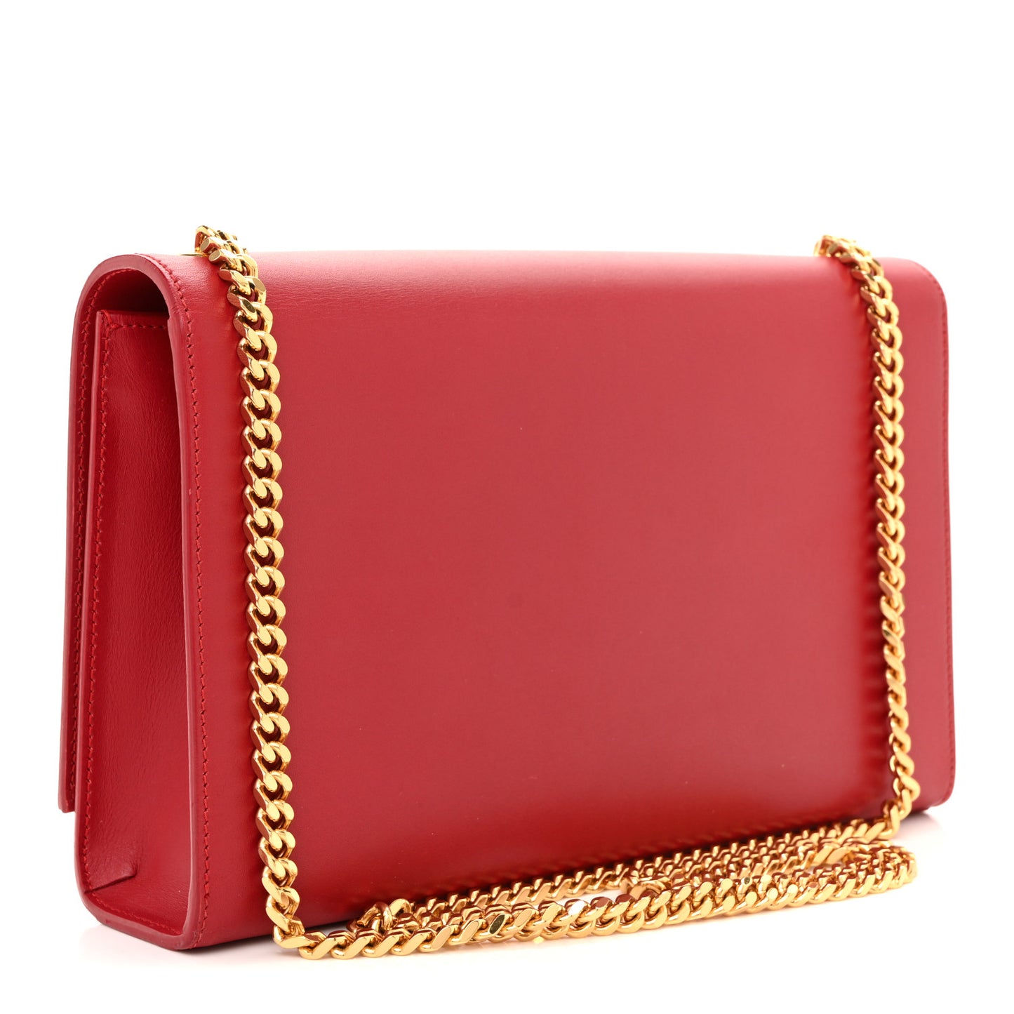 Smooth Calfskin Medium Classic Monogram Kate Tassel Satchel Lipstick Red