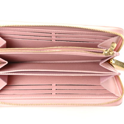 Louis Vuitton Damier Azur Zippy Wallet Rose Ballerine 5 of 8